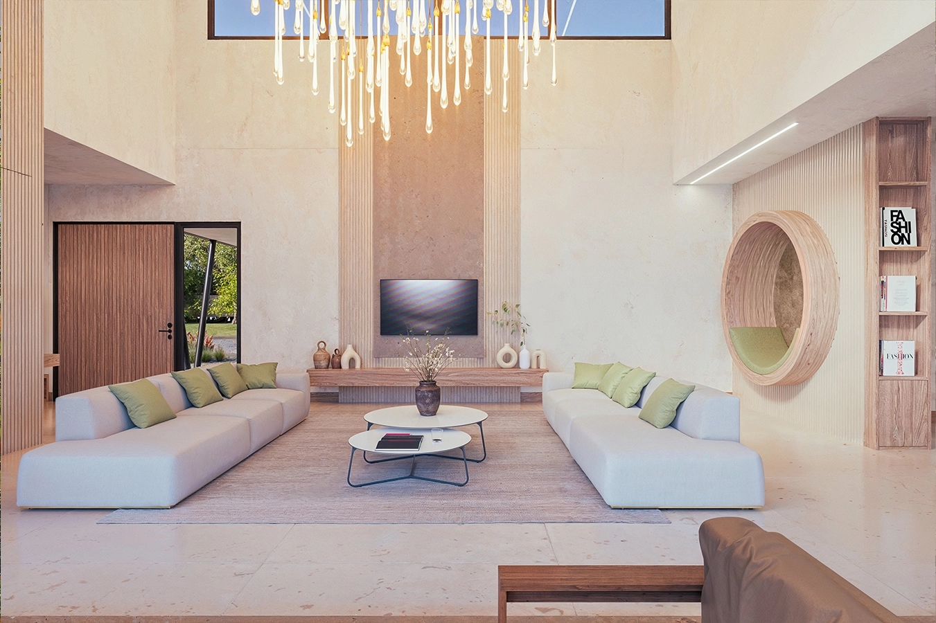 Indoor-outdoor living space in a Guanacaste architecture project.